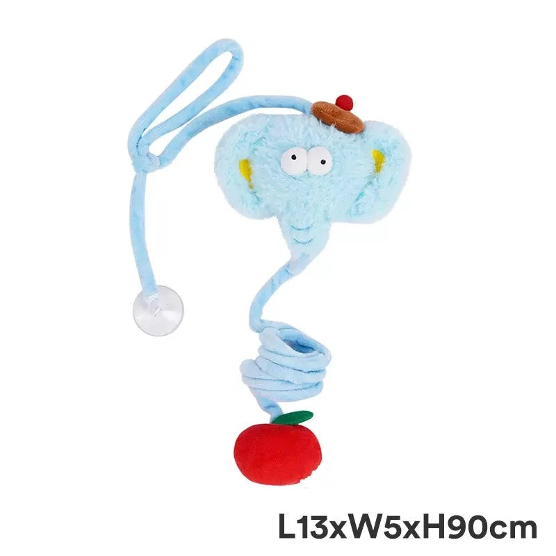 Katzenminze-angereichertes Elefantenspielzeug mit elastischer Feder