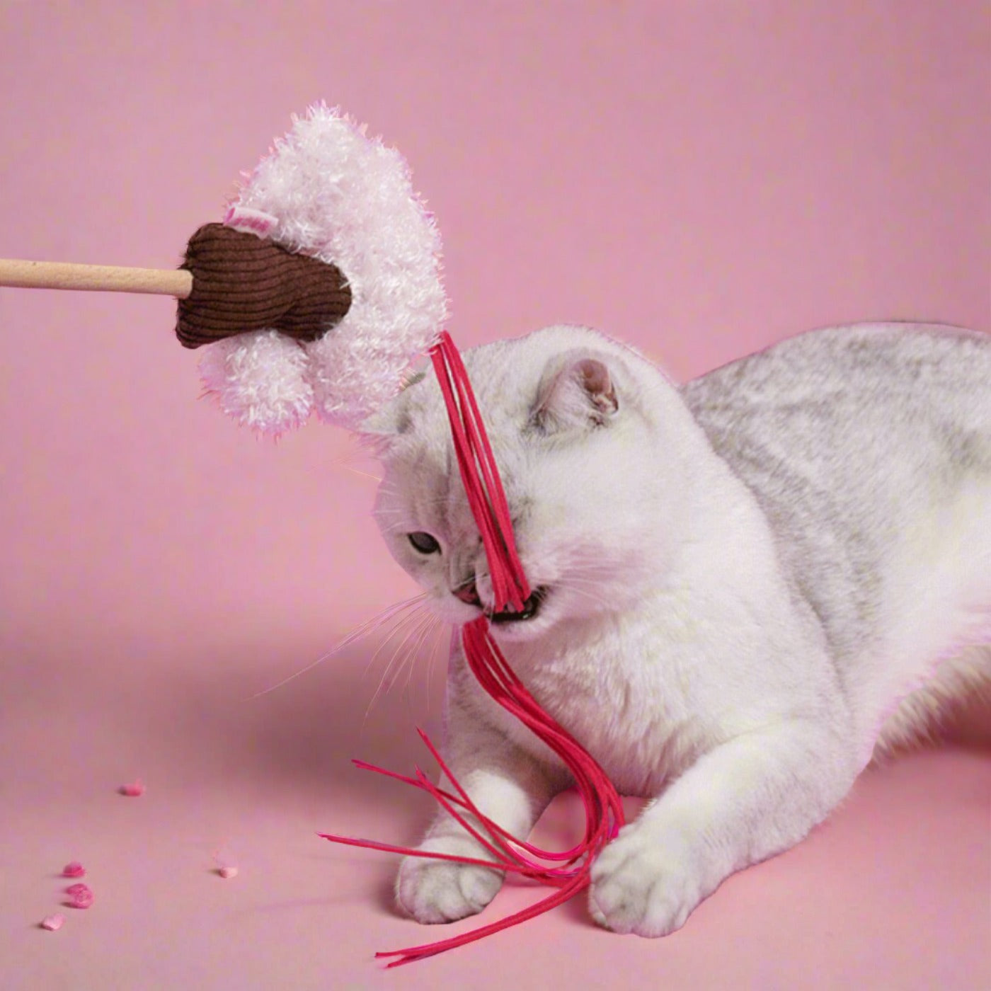 Robustes Teaserspielzeug für Katzen, ideal für aktive Spielzeit