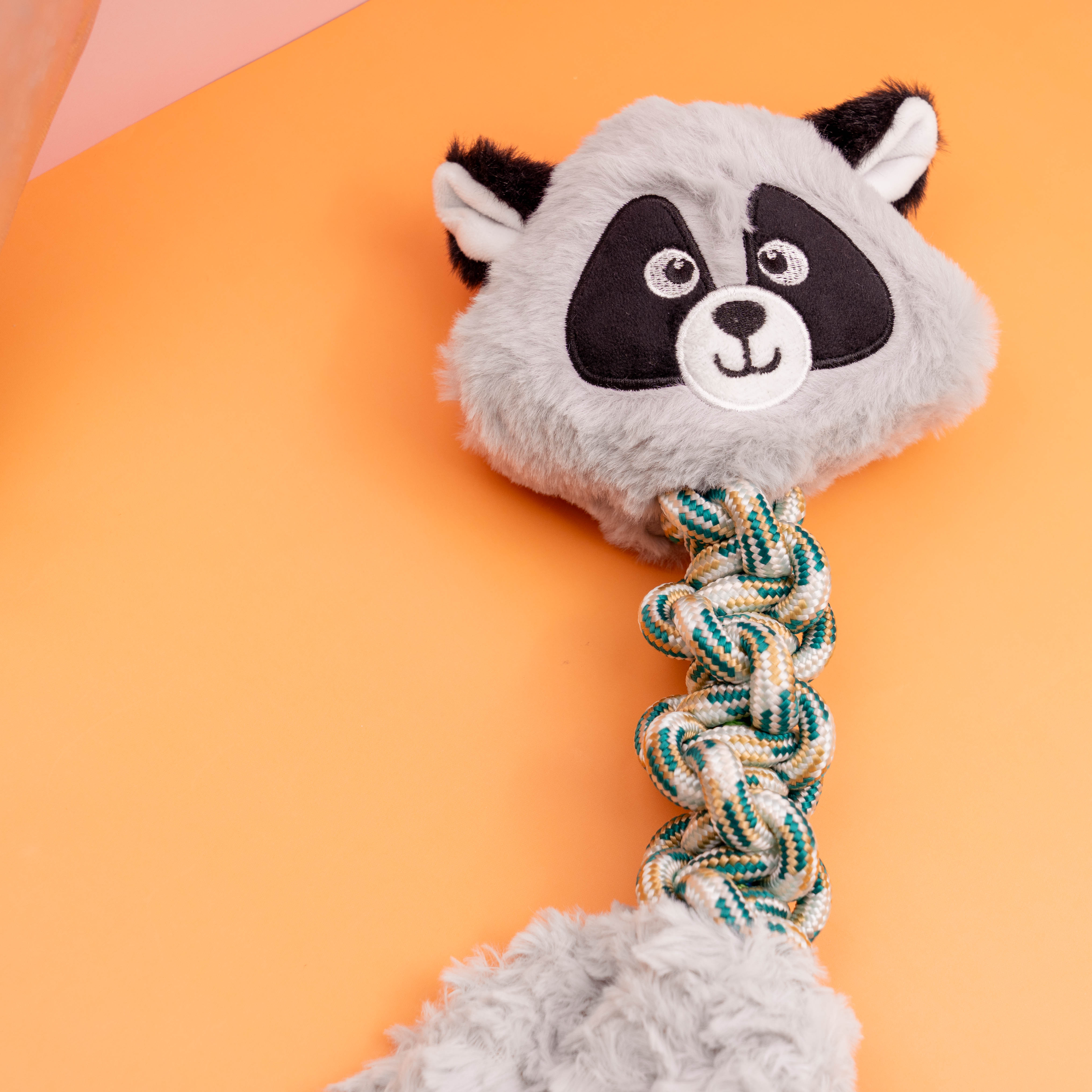 Zahnfreundliches Hundespielzeug mit weichem Plüsch, robustem Seil und Knistereffekt