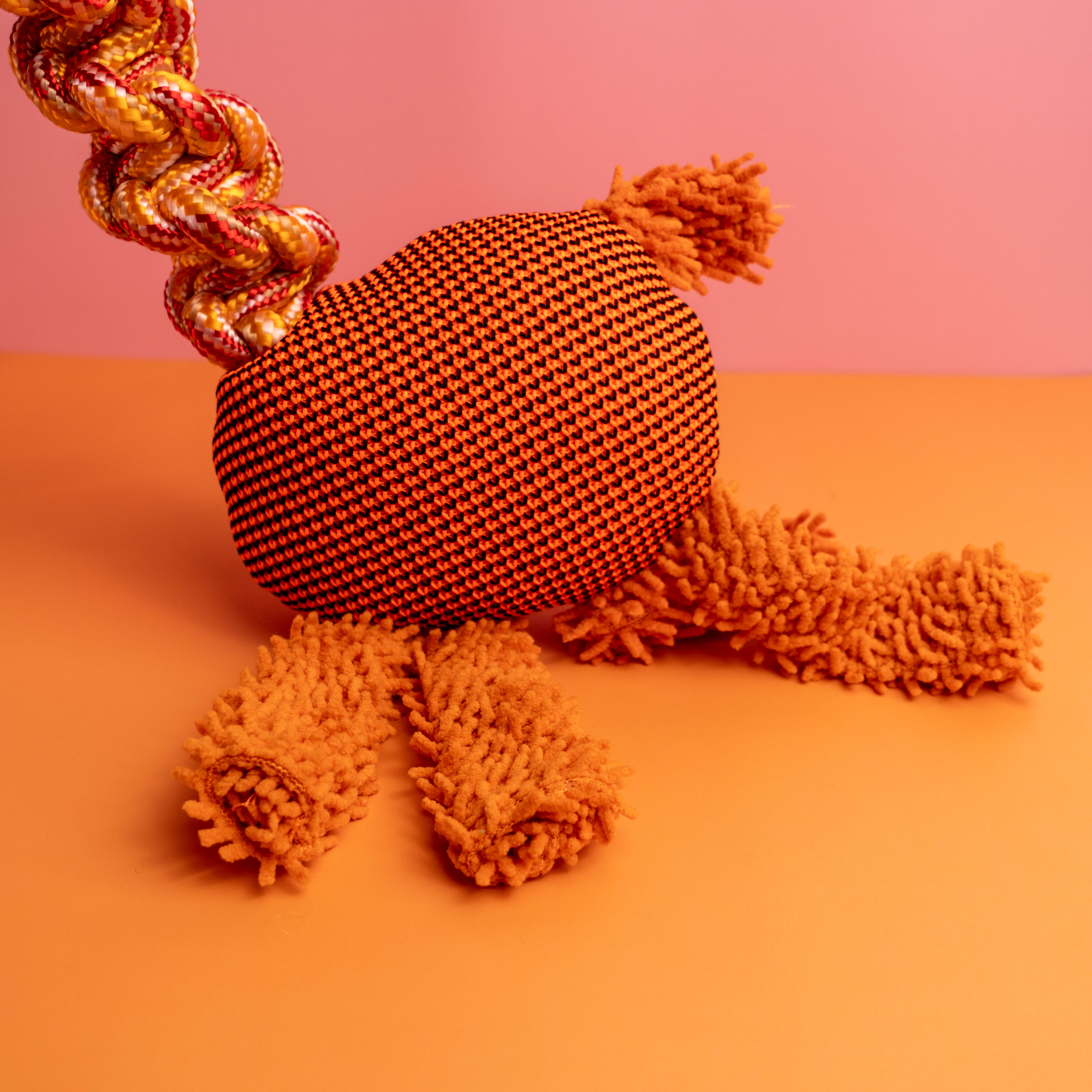 Langlebiges Hundespielzeug mit Cartoon-Design, Knoten und Baumwollseil