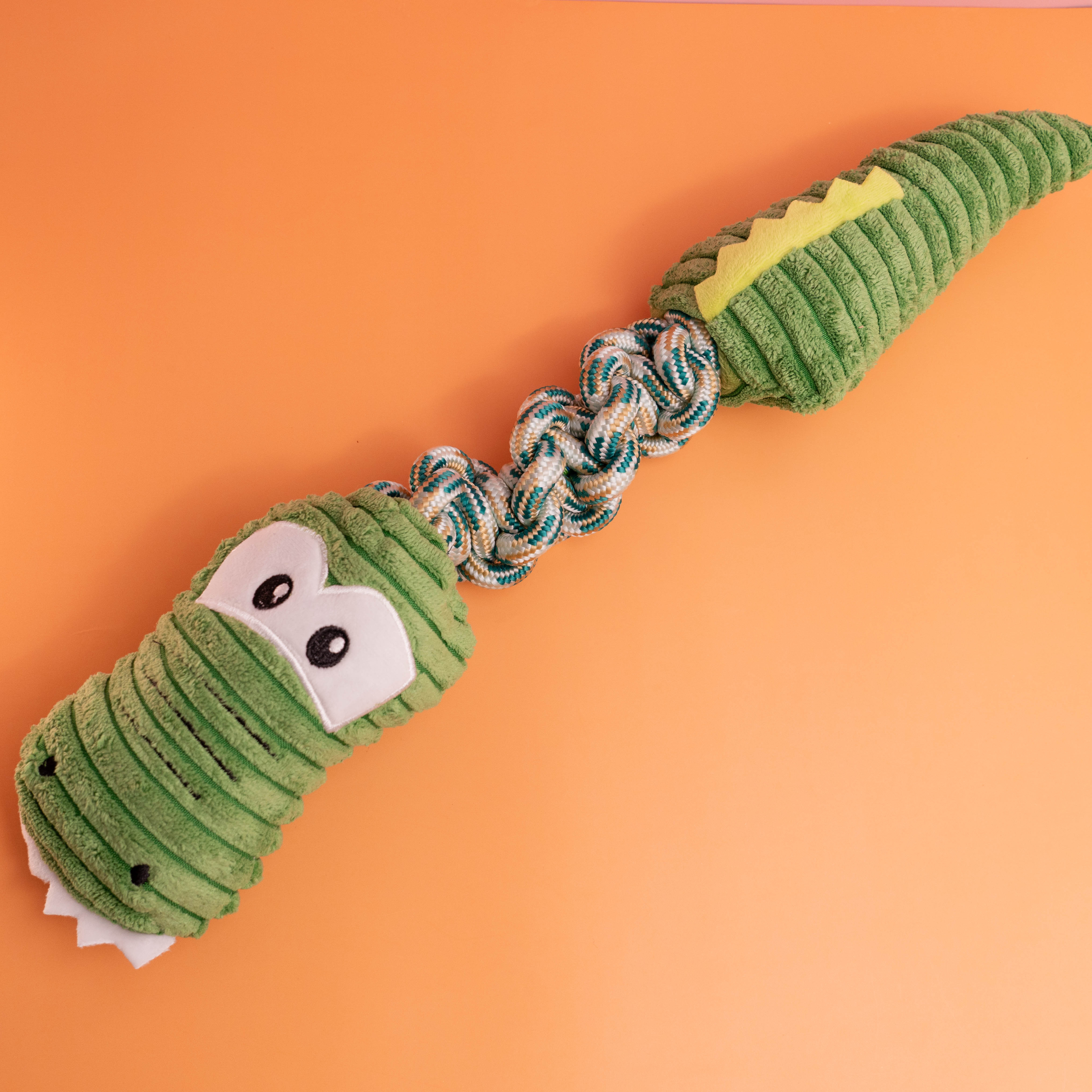 Kauspielzeug Hund mit Seil, Knoten und Geräuscheffekt