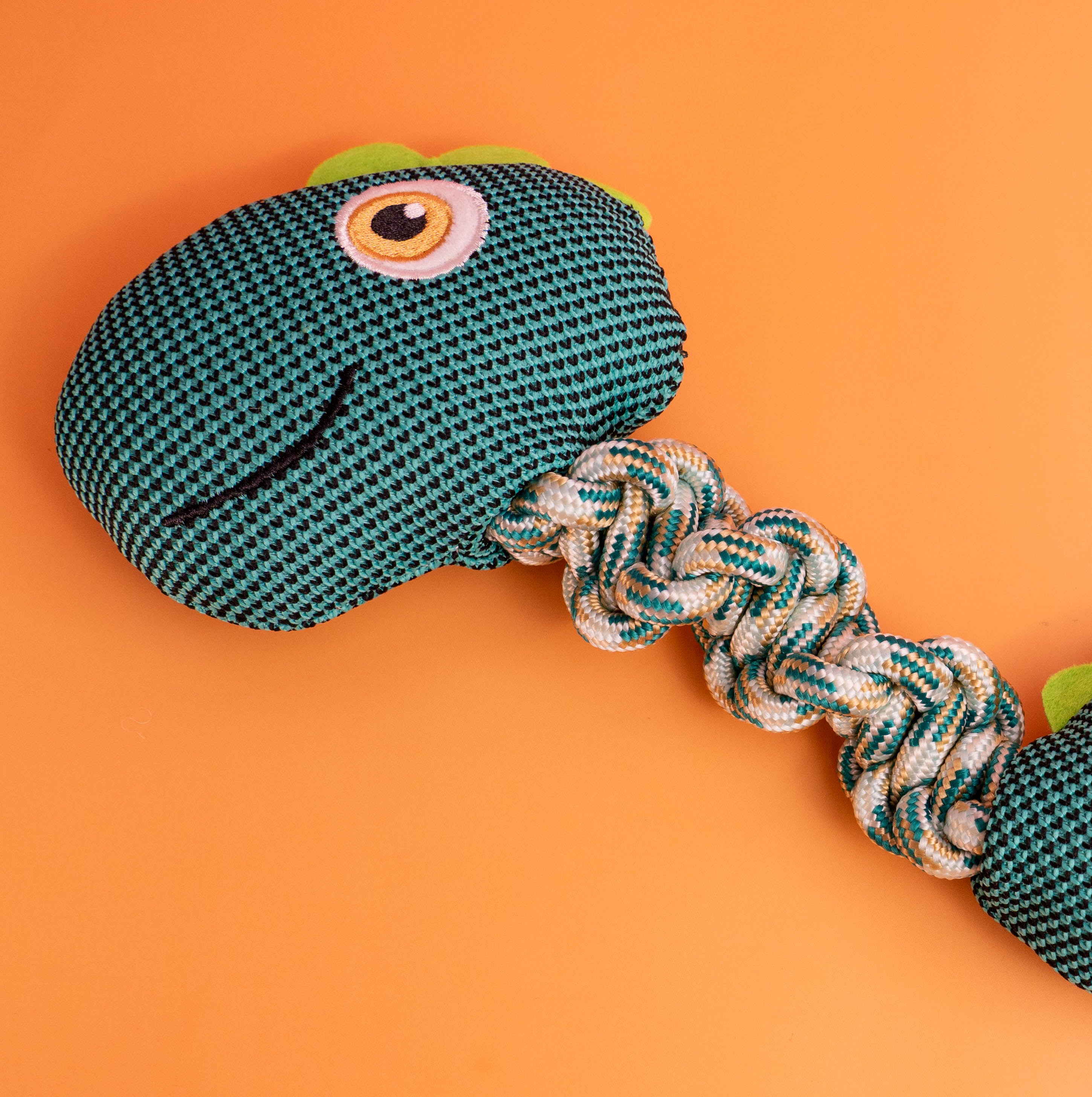 Größeres Hundekauspielzeug mit Knoten und Seil – Plüschspielzeug mit Knistereffekt