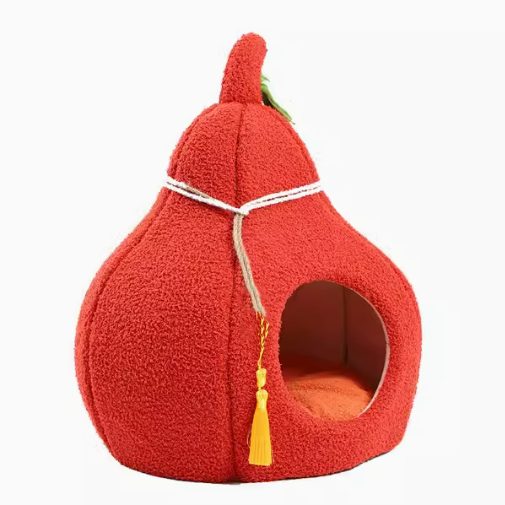 Kuscheliges, warmes pflanzenförmiges Haustierbett mit viel Platz zum Entspannen.