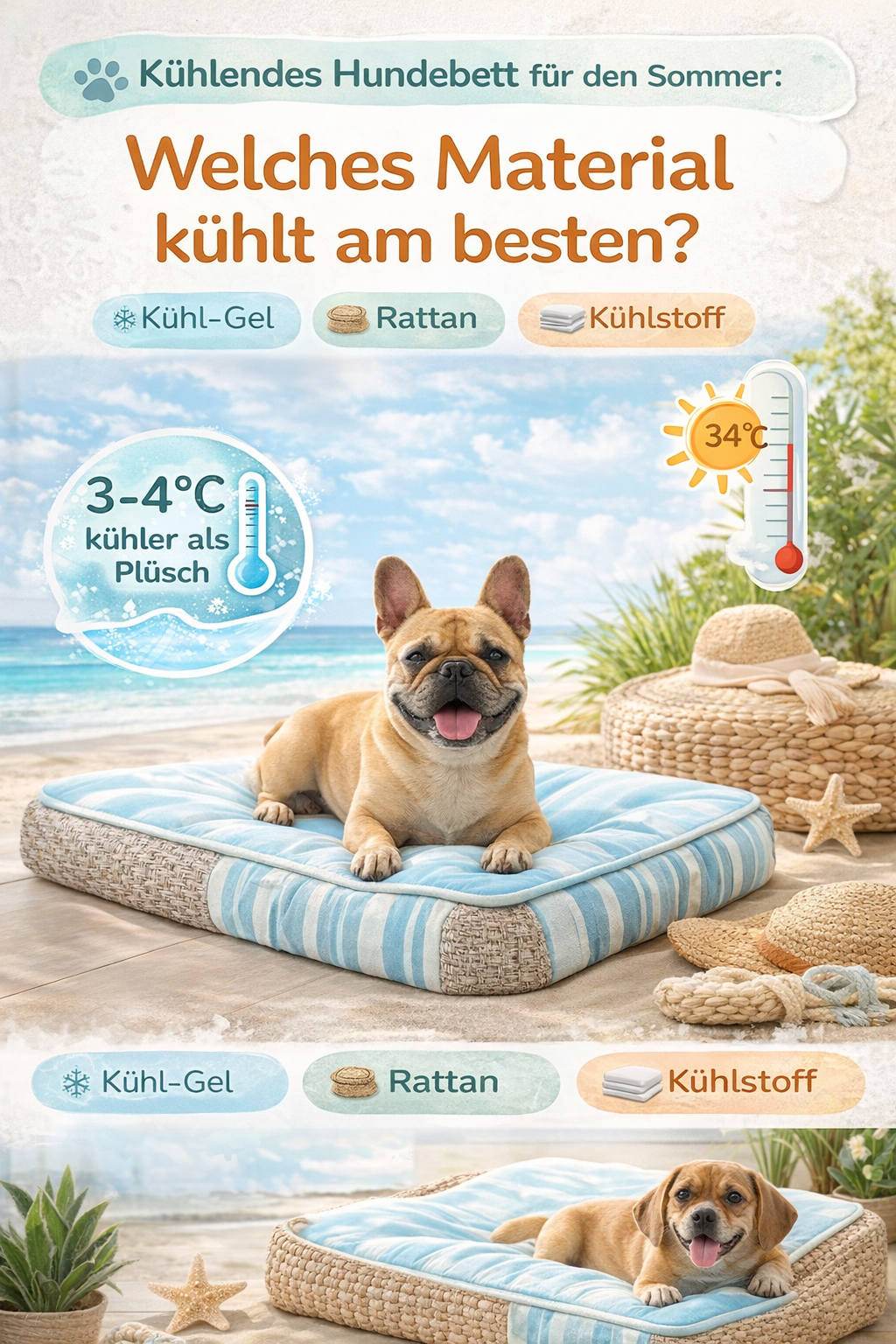 Kühlendes Hundebett für den Sommer – Welches Material kühlt am besten?