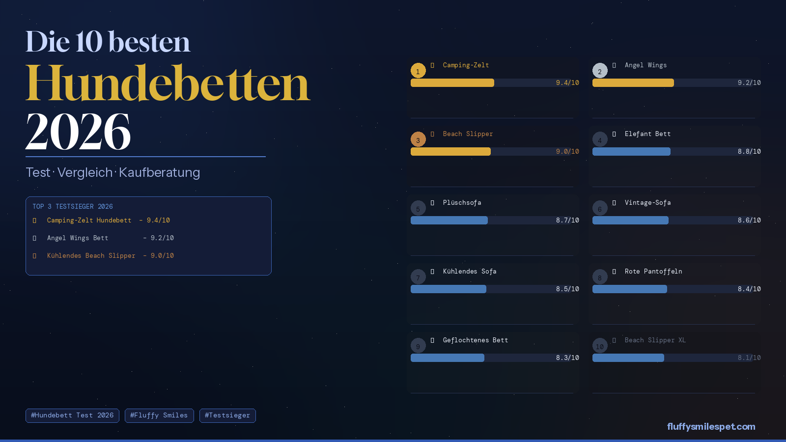 Die 10 besten Hundebetten 2026 im Test – Vergleich & Kaufberatung