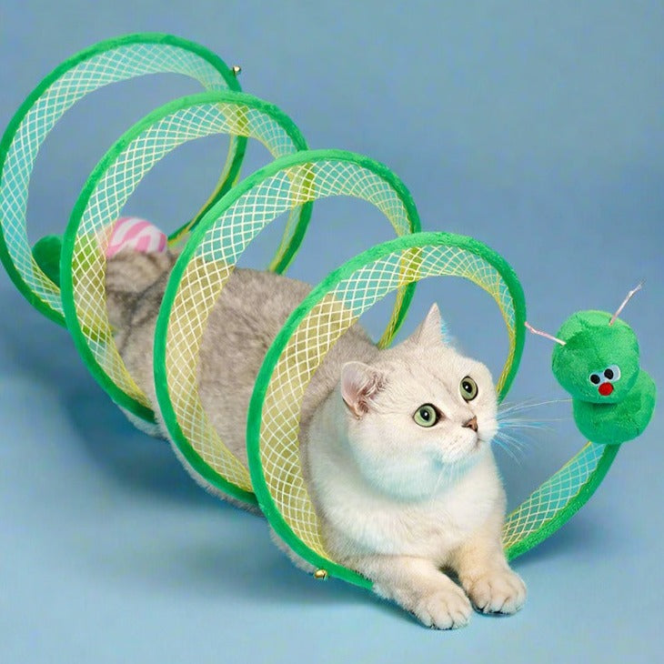 Spiral Tunnel Cat Toy - Fluffy Smiles