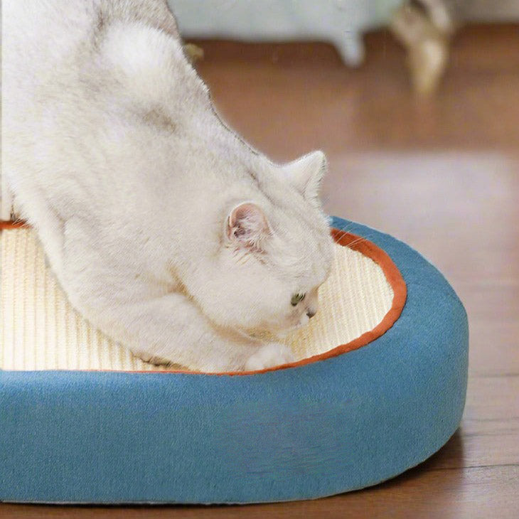 Denim Cat Scratcher Mat - Fluffy Smiles