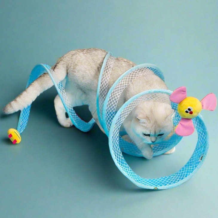 Spiral Tunnel Cat Toy - Fluffy Smiles