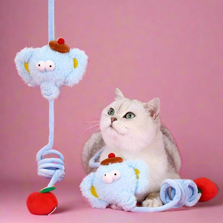 Elephant Elastic Cat Toy - Fluffy Smiles