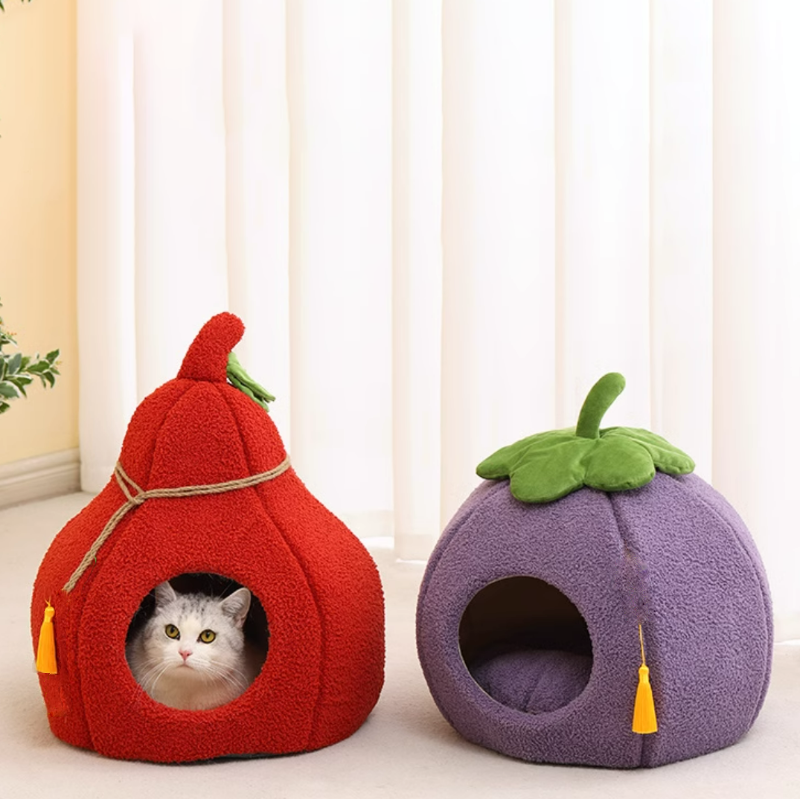 Vegetable Cat & Dog  Beds - Fluffy Smiles