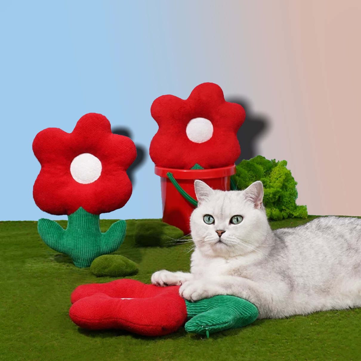 Flower Cat Chew Toy with Catmint - Fluffy Smiles