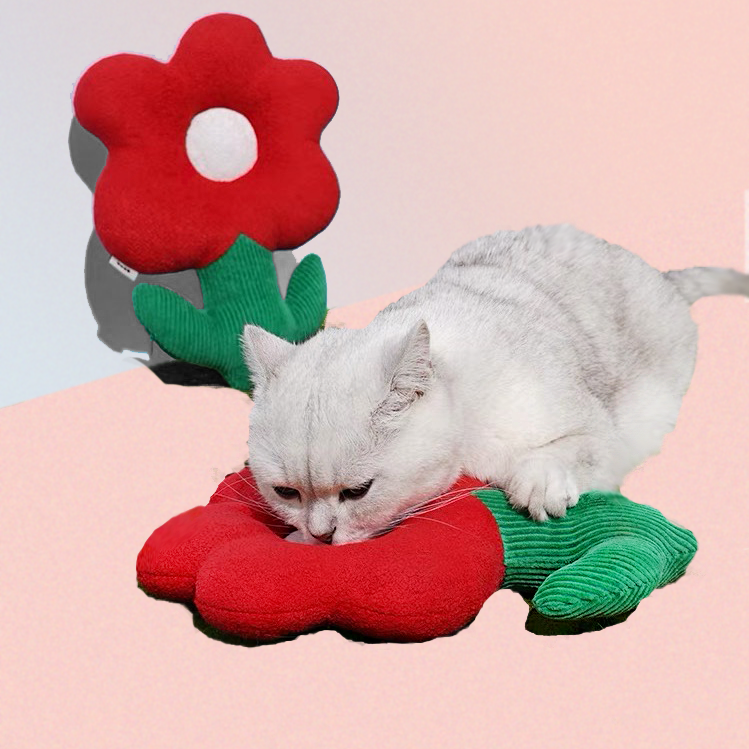 Flower Cat Chew Toy with Catmint - Fluffy Smiles